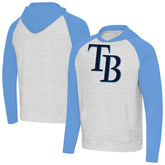 Tampa Bay Rays Antigua Urgent Pullover Hoodie - Powder Blue/Gray