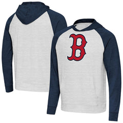 Boston Red Sox Antigua Urgent Pullover Hoodie - Heather Navy/Gray