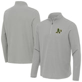 Athletics Antigua Sync Tri-Blend Quarter-Zip Pullover - Heather Gray