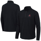 Arizona Diamondbacks Antigua Sync Tri-Blend Quarter-Zip Pullover - Heather Black