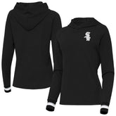 Chicago White Sox Antigua Women's Trek Pullover Hoodie - Black