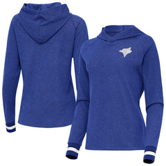 Toronto Blue Jays Antigua Women's Trek Pullover Hoodie - Heather Royal