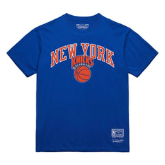 New York Knicks Hardwood Classics Vintage Logo T-Shirt - Blue | Mitchell & Ness for sale