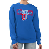 Minnesota Twins Starter Women's Team Color Shading Fleece Pullover Sweatshirt - Royal