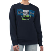 Tampa Bay Rays Starter Women's Team Color Shading Fleece Pullover Sweatshirt - Navy