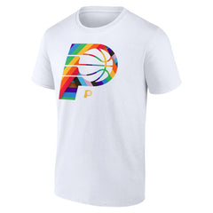 Indiana Pacers Team Logo Pride T-Shirt - White cheap