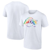 Los Angeles Lakers Team Logo Pride T-Shirt - White discount