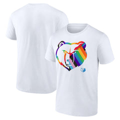 Memphis Grizzlies Team Logo Pride T-Shirt - White cheap