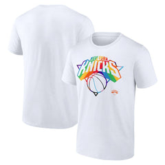 New York Knicks Team Logo Pride T-Shirt - White discount