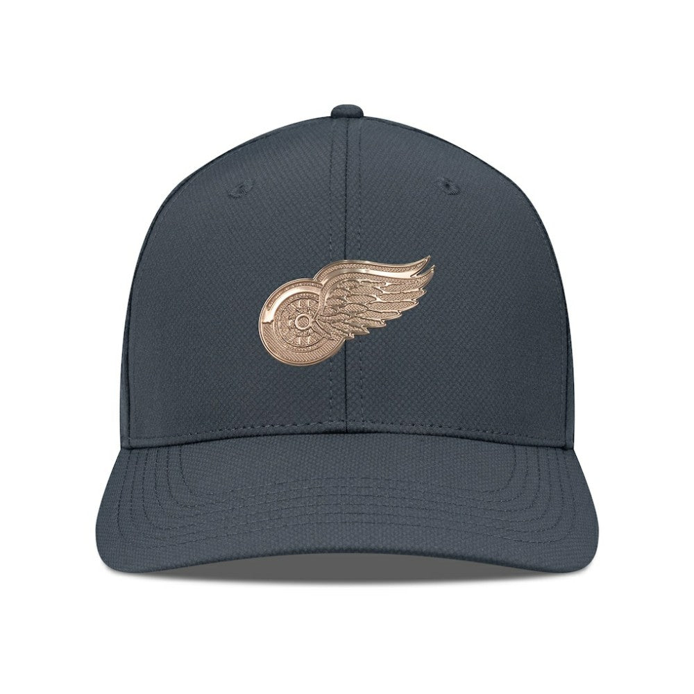Detroit Red Wings Levelwear Rise Copper Insignia Flex Hat Charcoal