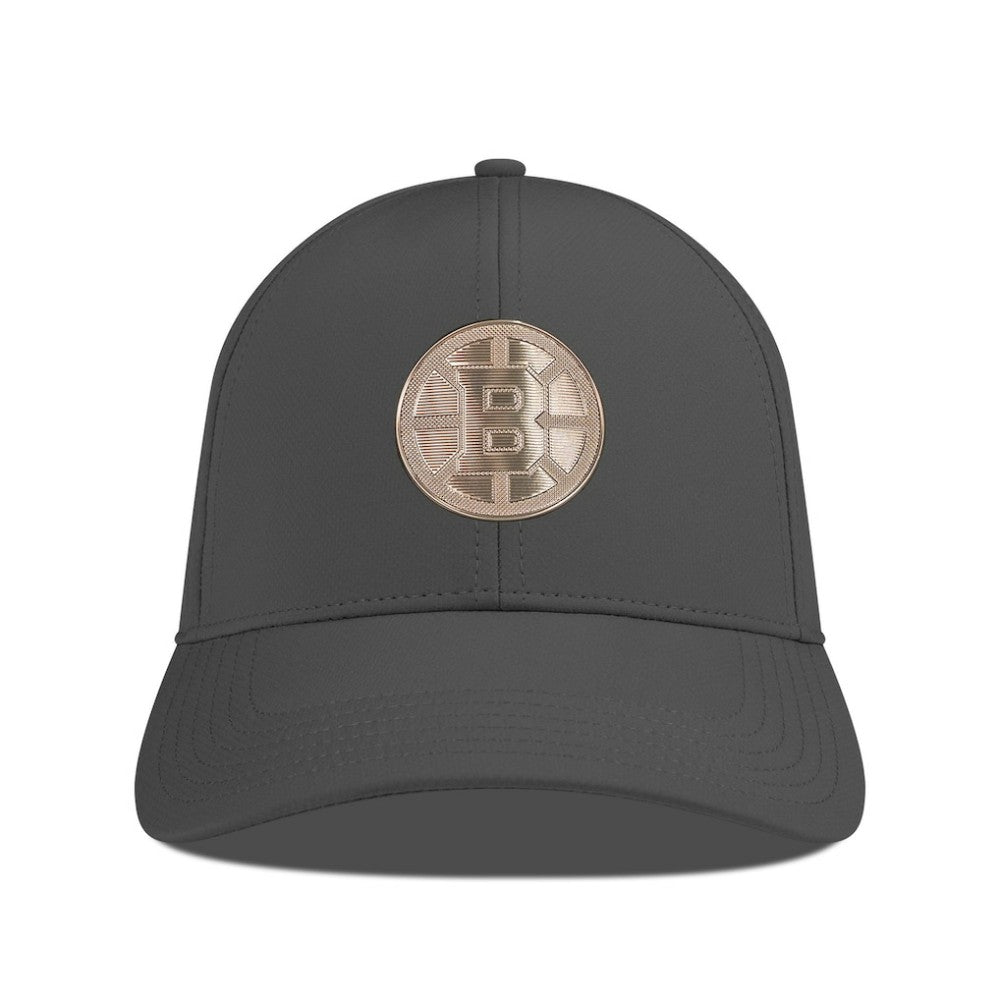 Boston Bruins Levelwear Ascend Copper Insignia Vented Adjustable Hat Charcoal