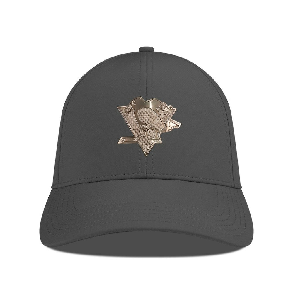 Pittsburgh Penguins Levelwear Ascend Copper Insignia Vented Adjustable Hat Charcoal