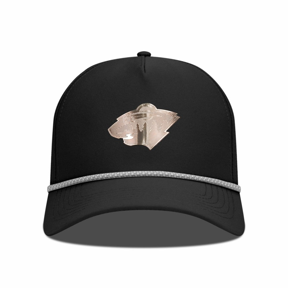 Minnesota Wild Levelwear Gordon Copper Insignia Vented Adjustable Hat Black