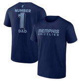 Memphis Grizzlies #1 Dad Jersey T-Shirt - Navy on sale