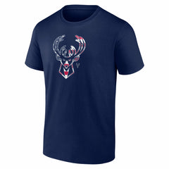 Milwaukee Bucks Flag Logo T-Shirt - Navy cheap