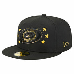 Carolina Hurricanes New Era Military Appreciation Digital Camo Stars 59FIFTY Fitted Hat Black
