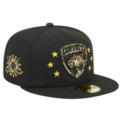 Florida Panthers New Era Military Appreciation Digital Camo Stars 59FIFTY Fitted Hat Black