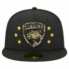 Florida Panthers New Era Military Appreciation Digital Camo Stars 59FIFTY Fitted Hat Black