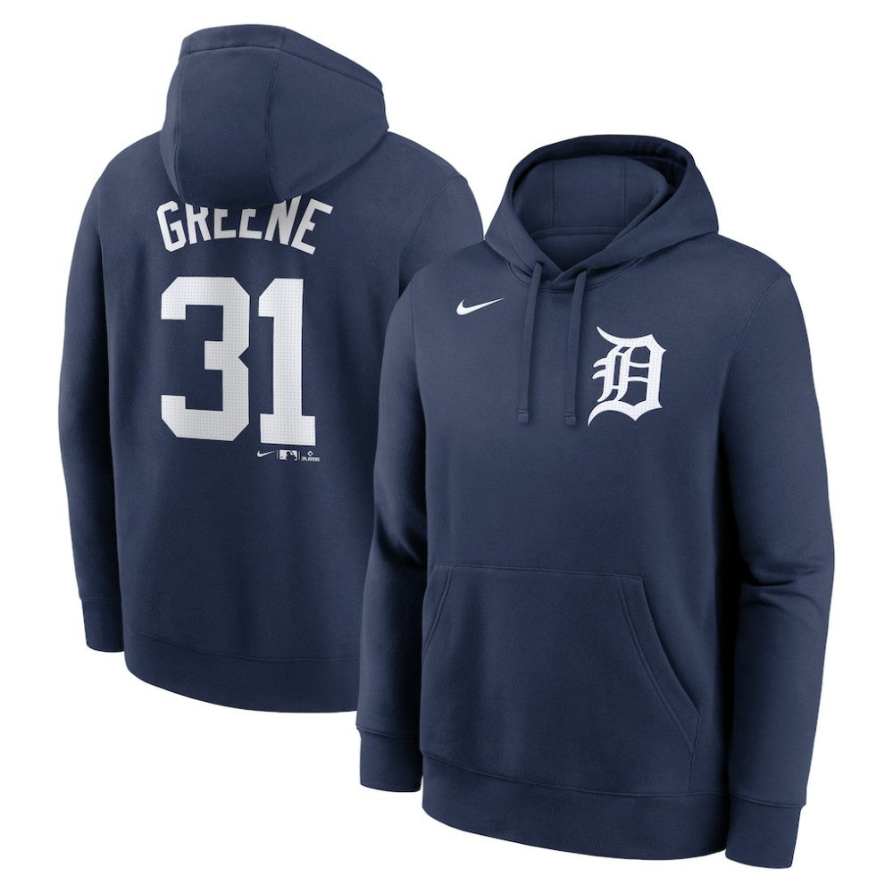 Riley Greene Detroit Tigers Player Name & Number Club Fleece Pullover Hoodie - Navy | Nike