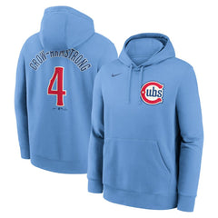 Pete Crow-Armstrong Chicago Cubs Player Name & Number Club Fleece Pullover Hoodie - Light Blue | Nike