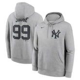 Aaron Judge New York Yankees Player Name & Number Club Fleece Pullover Hoodie - Heather Gray | Nike