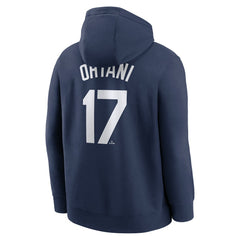 Shohei Ohtani Los Angeles Dodgers Player Name & Number Club Fleece Pullover Hoodie - Navy | Nike
