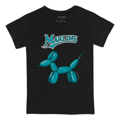 Miami Marlins Tiny Turnip Youth Balloon Dog T-Shirt - Black