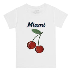 Miami Marlins Tiny Turnip Youth Cherries T-Shirt - White