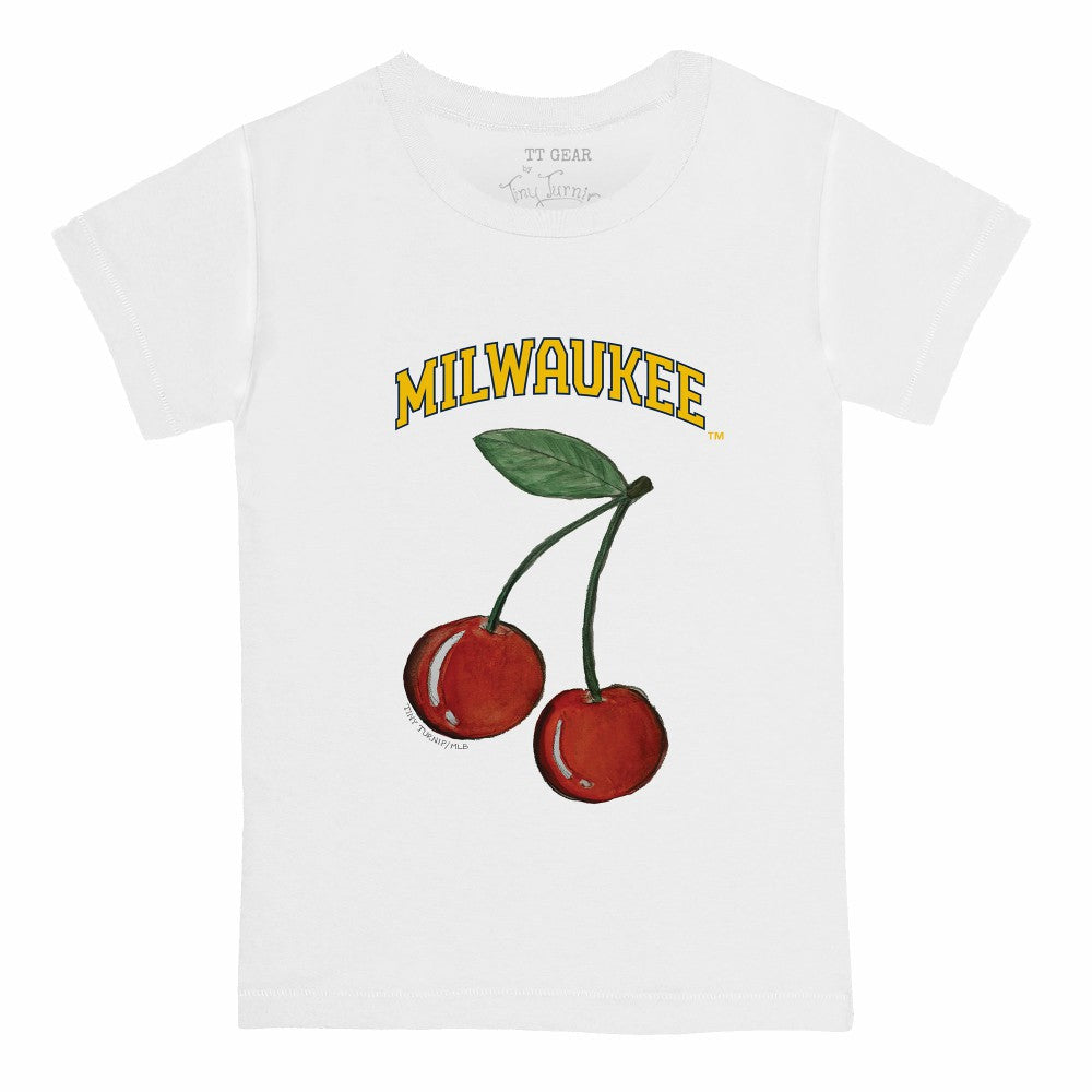 Milwaukee Brewers Tiny Turnip Youth Cherries T-Shirt - White
