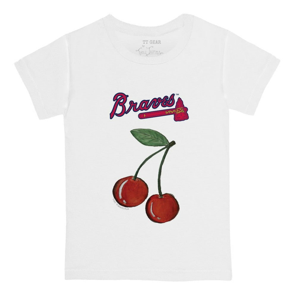 Atlanta Braves Tiny Turnip Youth Cherries T-Shirt - White
