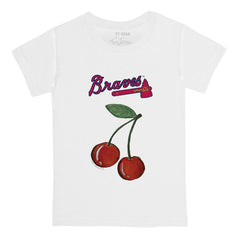 Atlanta Braves Tiny Turnip Youth Cherries T-Shirt - White