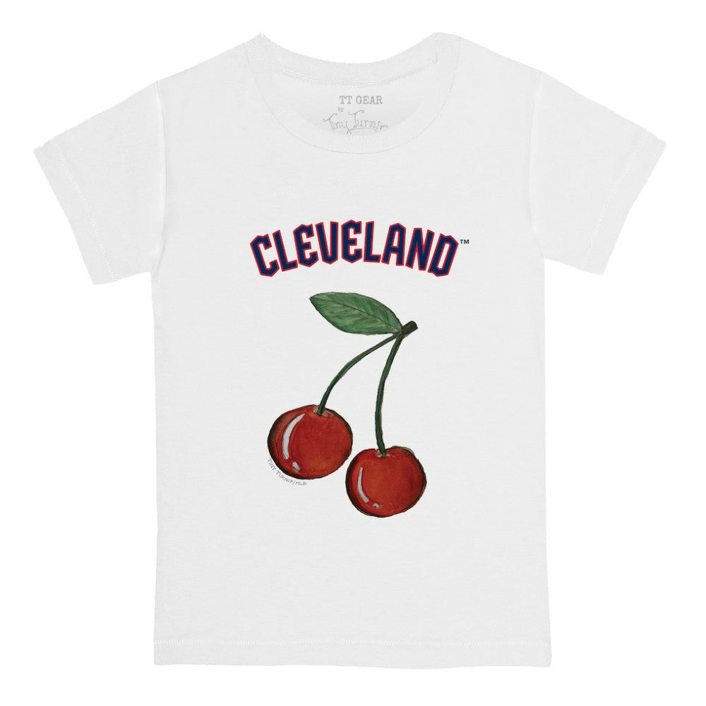 Cleveland Guardians Tiny Turnip Youth Cherries T-Shirt - White