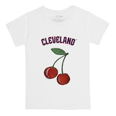 Cleveland Guardians Tiny Turnip Youth Cherries T-Shirt - White
