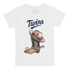 Minnesota Twins Tiny Turnip Youth Cowboy Boot T-Shirt - White