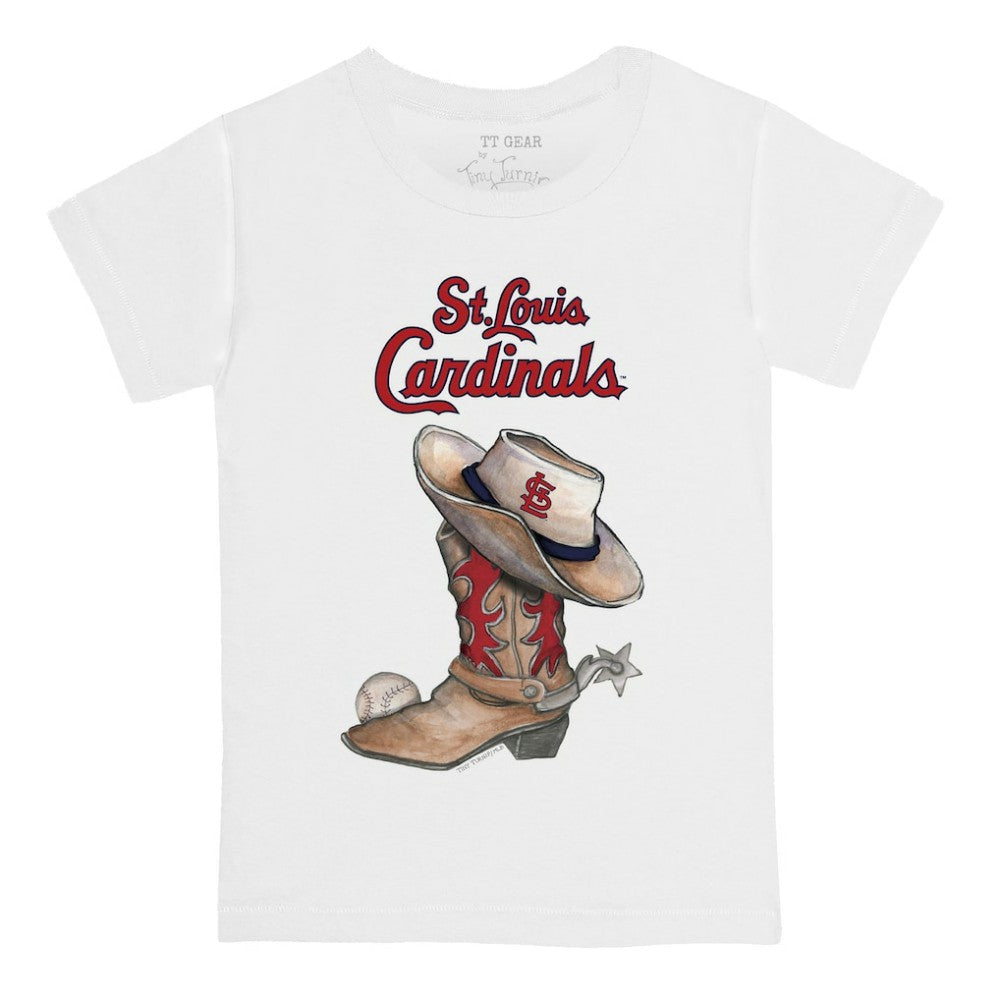 St. Louis Cardinals Tiny Turnip Youth Cowboy Boot T-Shirt - White