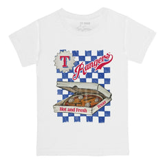 Texas Rangers Tiny Turnip Youth Pizza T-Shirt - White