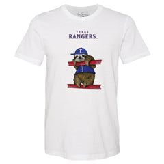 Texas Rangers Tiny Turnip Unisex Sloth T-Shirt - White