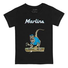 Miami Marlins Tiny Turnip Youth Velociraptor T-Shirt - Black