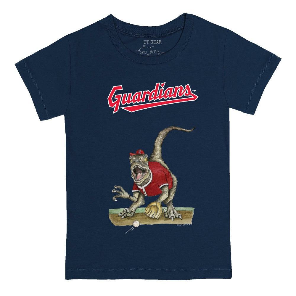 Cleveland Guardians Tiny Turnip Youth Velociraptor T-Shirt - Navy