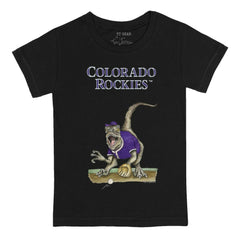 Colorado Rockies Tiny Turnip Youth Velociraptor T-Shirt - Black