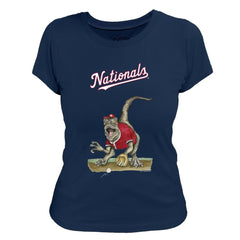 Washington Nationals Tiny Turnip Women's Velociraptor T-Shirt - Navy