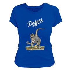 Los Angeles Dodgers Tiny Turnip Women's Velociraptor T-Shirt - Royal