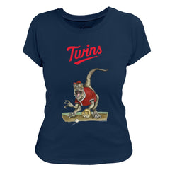 Minnesota Twins Tiny Turnip Women's Velociraptor T-Shirt - Navy