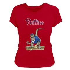 Philadelphia Phillies Tiny Turnip Women's Velociraptor T-Shirt - Red