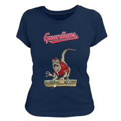 Cleveland Guardians Tiny Turnip Women's Velociraptor T-Shirt - Navy