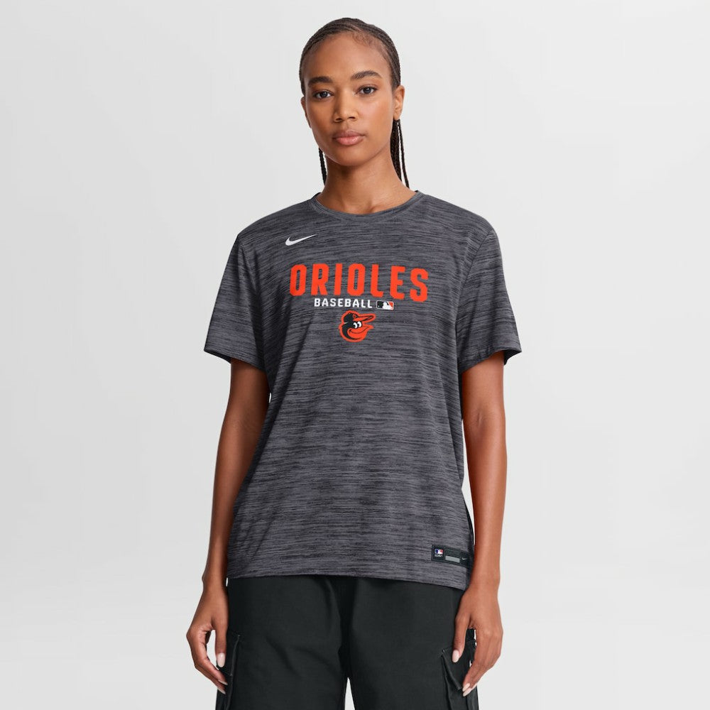 Baltimore Orioles Women's Authentic Collection Velocity Dri-FIT T-Shirt - Black | Nike
