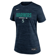 Seattle Mariners Women's Authentic Collection Velocity Dri-FIT T-Shirt - Navy | Nike