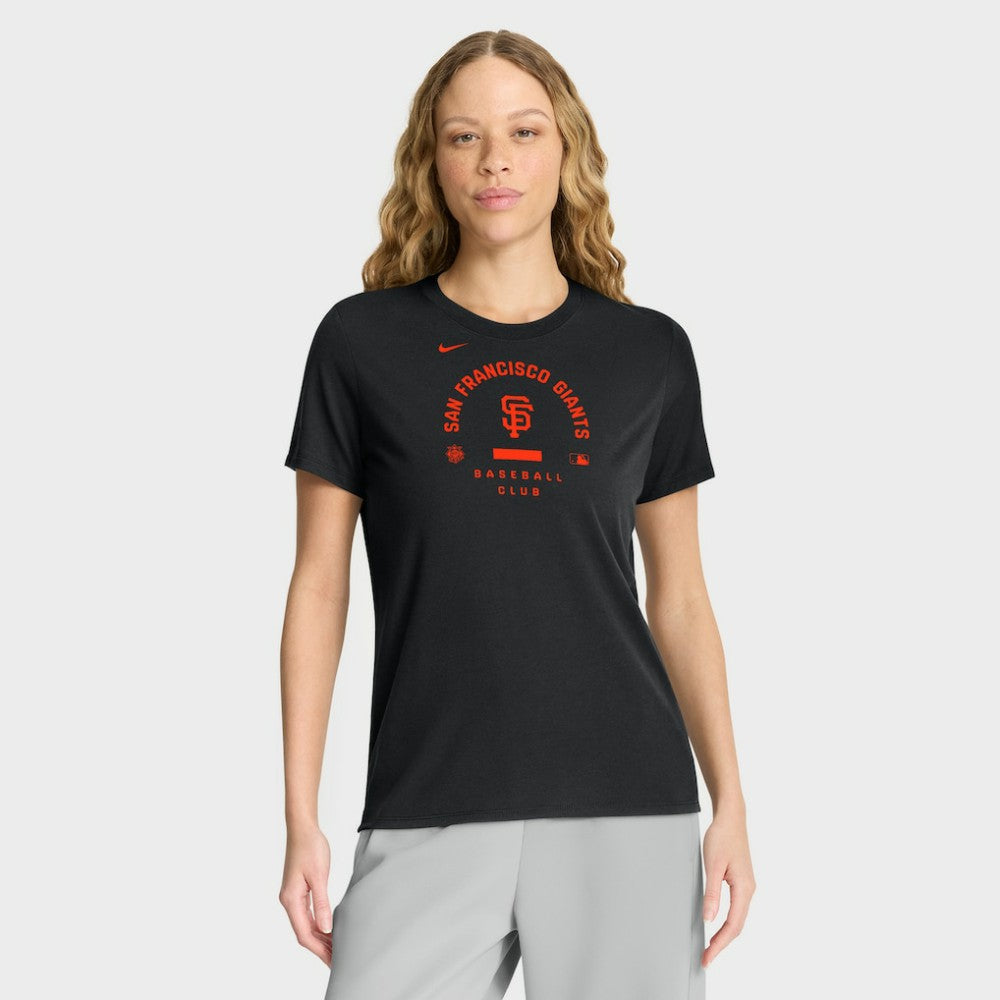 San Francisco Giants Women's Authentic Collection Early Work Tri-Blend Dri-FIT T-Shirt - Black | Nike