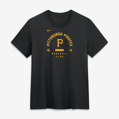 Pittsburgh Pirates Women's Authentic Collection Early Work Tri-Blend Dri-FIT T-Shirt - Black | Nike