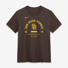 San Diego Padres Women's Authentic Collection Early Work Tri-Blend Dri-FIT T-Shirt - Brown | Nike